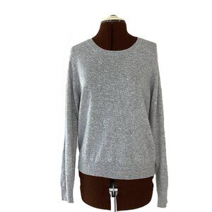 Grey Pullover Crewneck Cashmere Sweater